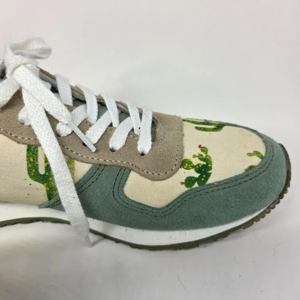 Inkkas Prickly Jogger Multicolor Green Cactus Athletic Shoes Mens 10 -Womens 12
